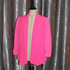 Sheer Sleeve Crop Blazer